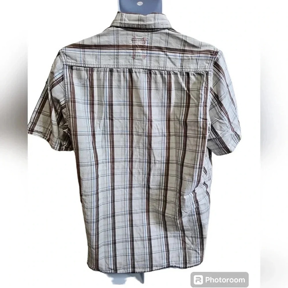 Red Camel Large Vintage 90s Y2K Buckle Western Cowboy Short Sleeve Button Shirt - Picture 3 of 6